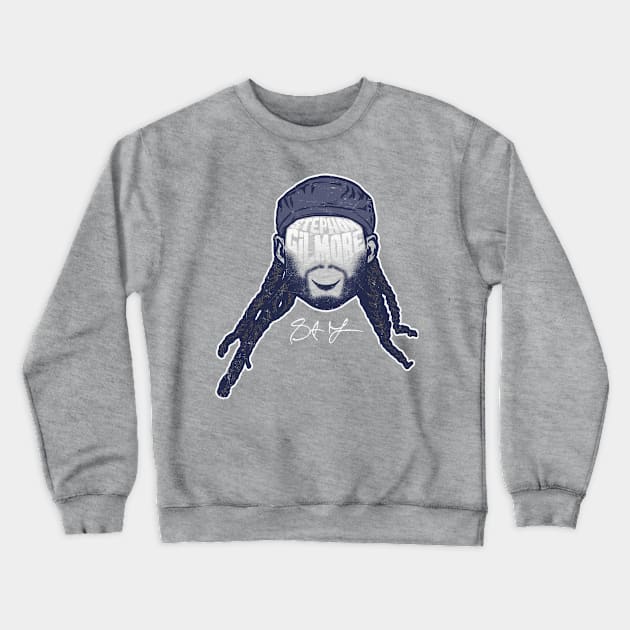 Stephon Gilmore Dallas Player Silhouette Crewneck Sweatshirt by danlintonpro